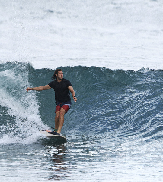 Surfing in Bali