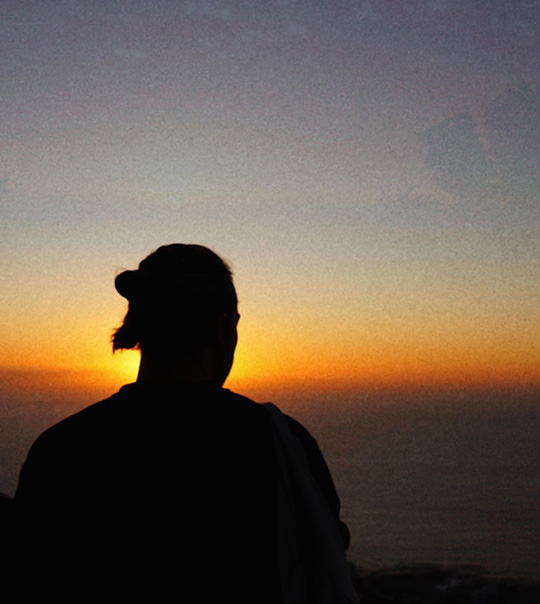 Silhouette at sunset